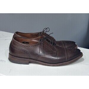 Allen Edmonds Strand Leather Cap Toe Oxford Mens 10.5 D Brown Dress Shoes